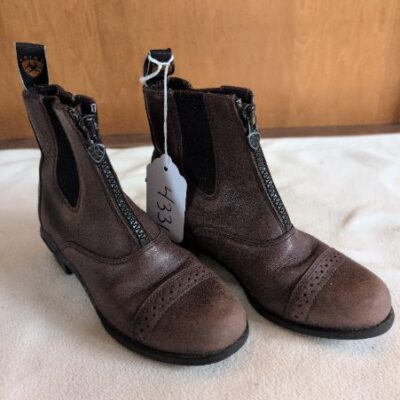 Ariat Brown Zip Paddock Boots Kids 12