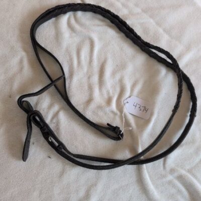 Brown Braided Leather Reins